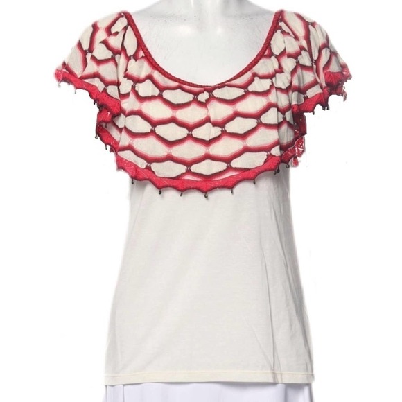 Cecilia Prado Tops - Cecilia Prado Crocheted and Beaded Blouse